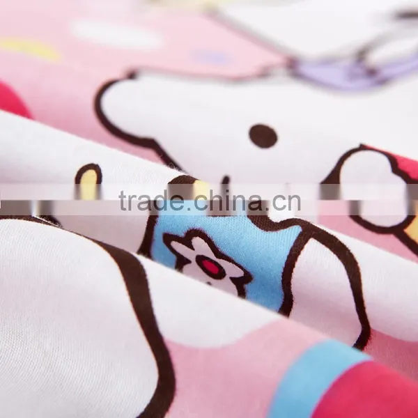 Lovely Cartoon Kids Design Cat Print Double Size Bed Sheet Set Best Selling Items Kids Bedroom Set Girls Set photo-4