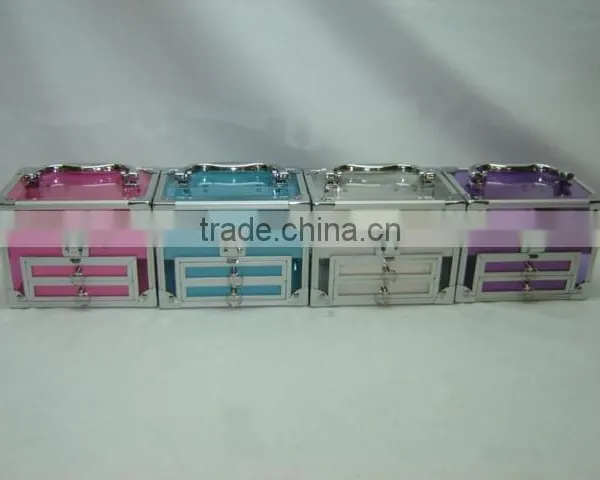 Carrying Train Vantity Beauty Cosmetic Makeup Make up Make-up Small Acrylic Box Transparent Acrylic Box Acrylic Box With Lock Quality Choice