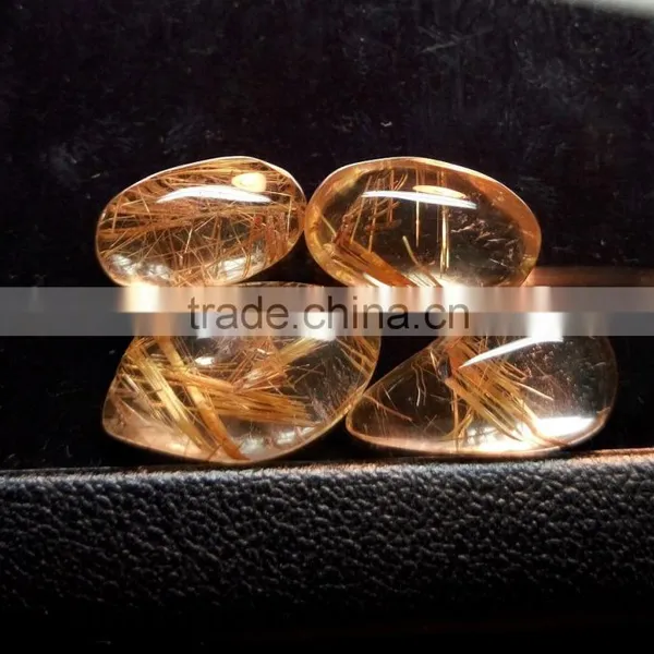 Copper Rutile Cabochon Gemstone / Golden Rutile Stone / Rutilated Quartz / photo-3