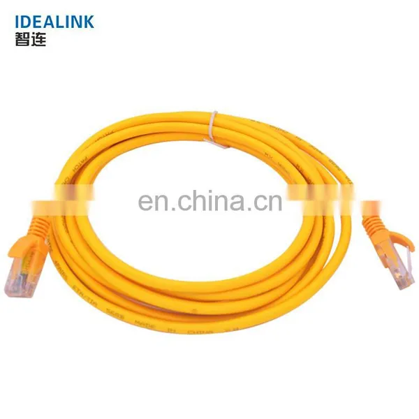 Chinese Manufacturer Yellow / Gray 4 Pairs Patchcord Cat5 1m 5e Utp Cable Cat 5 Patch Cable photo-3