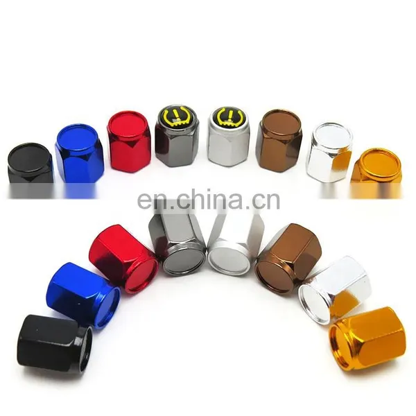 Aluminum Tire Valve Caps Hex Design Air Dust Stem Covers Wheel Tyre Air Caps Universal Schrader Valve Caps photo-2