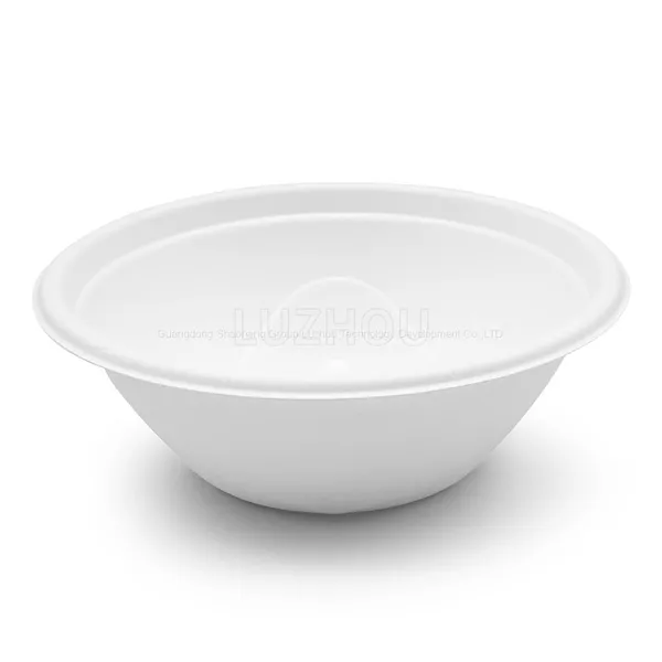 750ml Bowl With Lid Disposable and Compostable Dinnerware Sets Biodegradable Food Packaging Bagasse Bamboo Pulp Paper Bowl