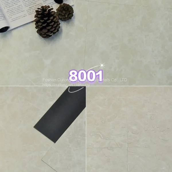 Office Marble Block Plastic Floor Cafe Milk Tea Restaurant Cement Grey PVC Floor Glue photo-2