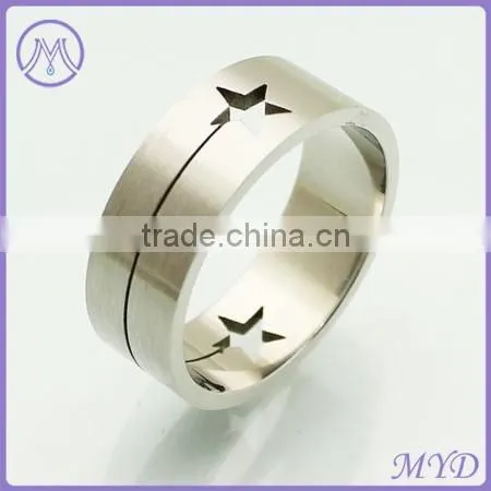 Holiday Christmas Jewelry Gift Stud Spots Design Stainless Steel Ring Band photo-5