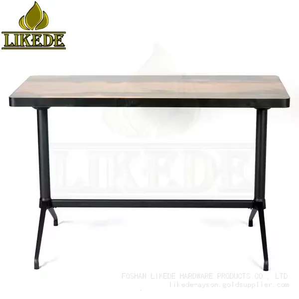 Outdoor Dining Rectangle Restaurant Table With Aluminum Base Stylish Outdoor Table for Enjoying Meals photo-2