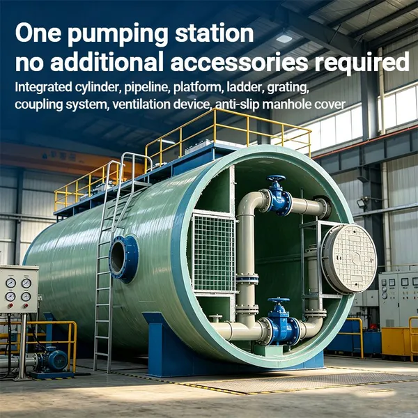 Large Flow FRP Integrated Pump Station Urban Municipal Sewer Pumping Station