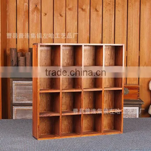 Antique Wood Gift Tray Box, Old Color Wood Tray, Home Storage Cheap Wood Tray photo-4