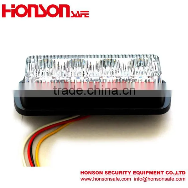 LED Thin Waterproof Headlight Surface Mount Dash Grille Strobe Light 4 Led Car Emergency Light HF-148 photo-4
