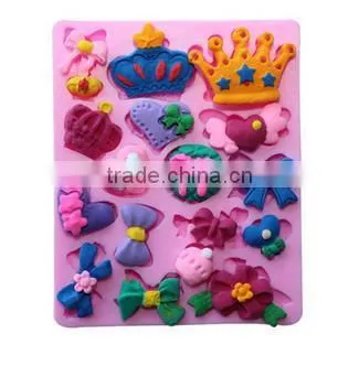 Wholesale 3D Lovely Crown Fondant Silicone Mould