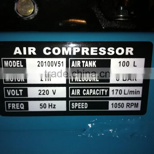 KINGCHAI Machinery Factory Big Capacity Belt Driven 100L 150L 200L 300L Air Compressor photo-3