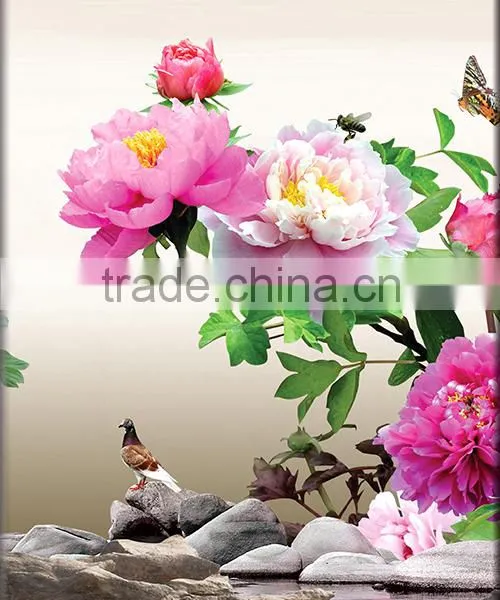 3panels Canvas Wall Art Flowers Oil Painting for Living Room B-413 photo-4