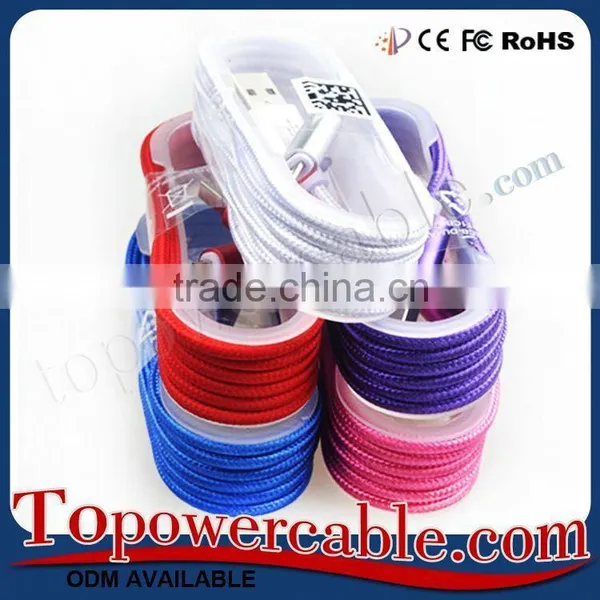 Colorful Nylon Braid Micro Usb 2.0 Data Cable Usb Port Data Transfer Cable For Computer For Lg K7 For Sony Phone photo-2