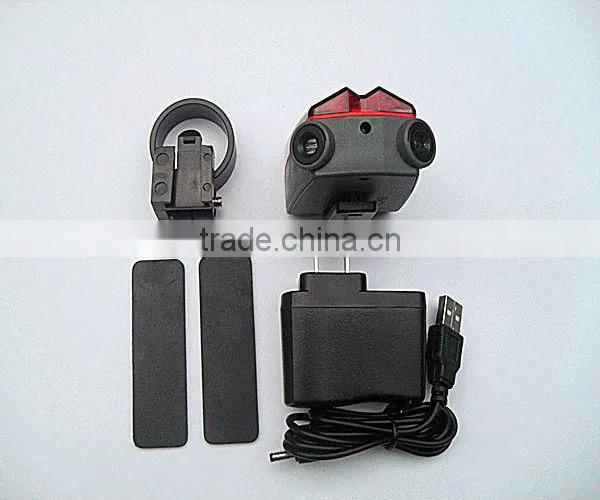 LED 5 Mode With Battery or USB Charger Bicycle Laser Signal Light photo-6