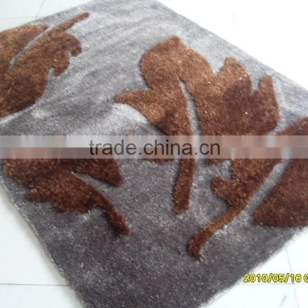 Silk Modern Flower Polyester Carpet Bed Mat photo-3