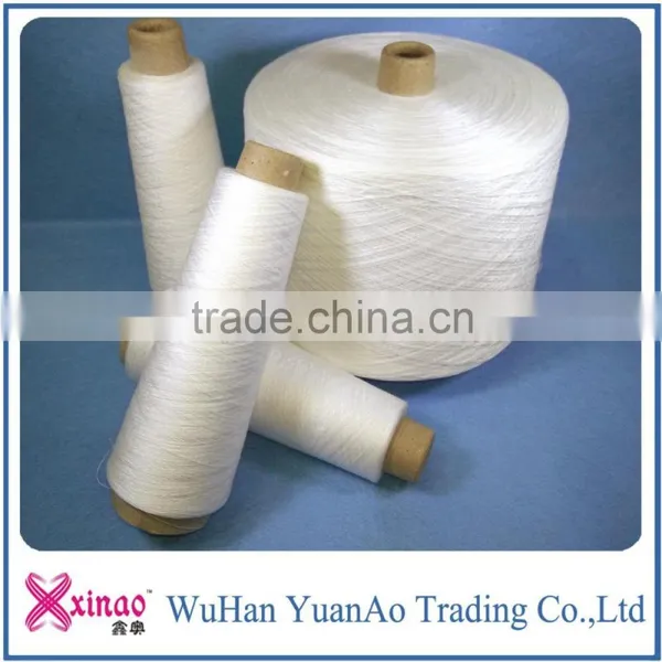 Ne 30S/1 Staple Paper Cone Polyester Yarn Raw White photo-2