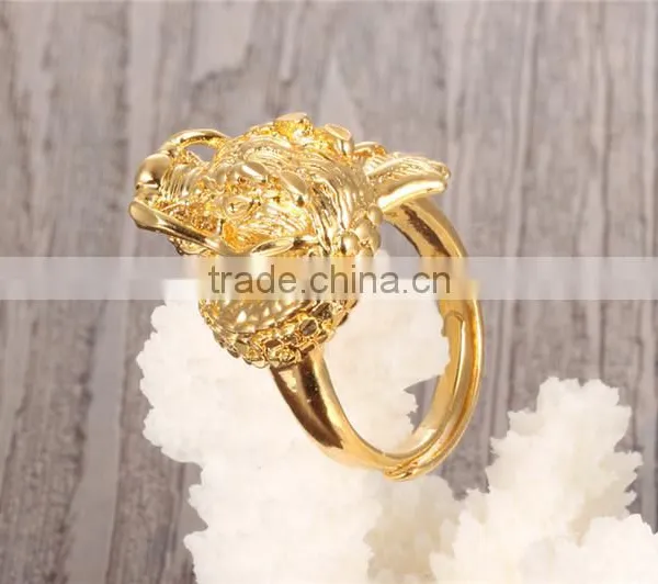 2016 Gold Filled Jewelry Copper Ring for Men Gold Dragon Ring photo-5