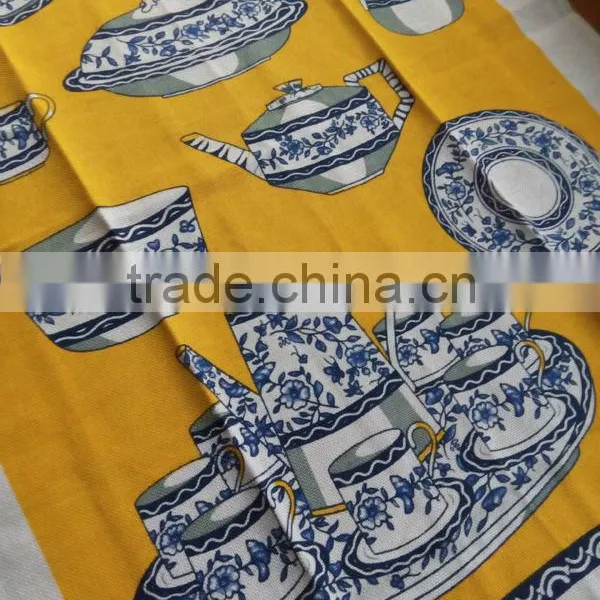 Kitchen Digital Printed Linen Tea Towel for Home Decorationl,promotion and Gift-- Chinaware or Porcelain Design photo-4