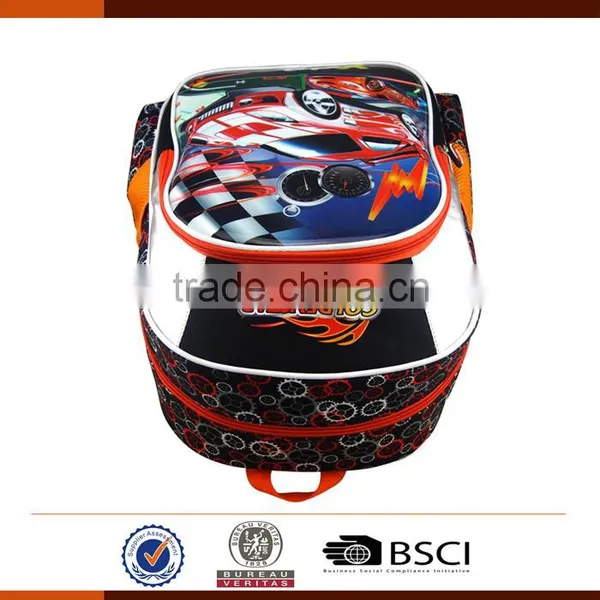 New Cartoon Car Print School Bag for Boys photo-4