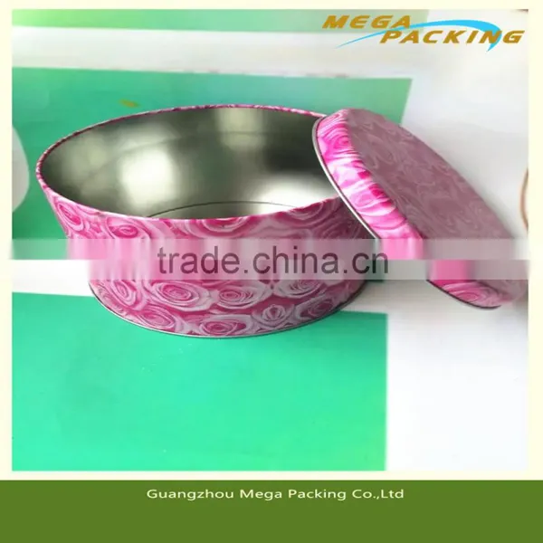Pink Color Metal Tin Box for Girl's Makeup Tools, Cosmetic Tin Cans photo-2