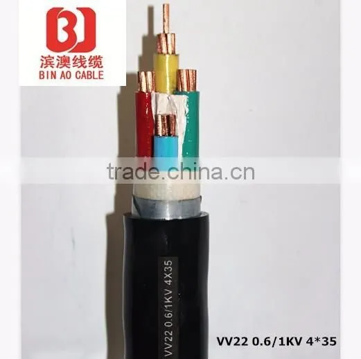 0.6/1kv Steel Tape Armoured Copper Core PVC Insulation Power Cable,power Cable 4*35mm2 photo-2