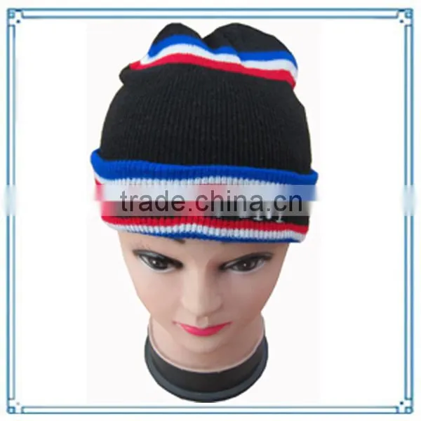 New Fashion Knit Hats Acrylic Crocheted Hat,custom Knitted Hat ,embroidered Winter Hat
