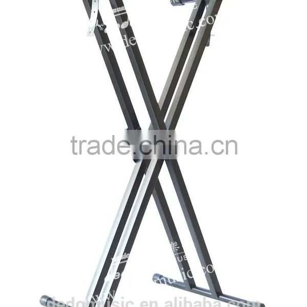 Professional Musical Instrument Stand Doulbe Metal Pipe Piano X Keyboard Stand photo-2