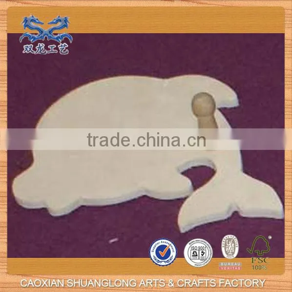 New Design Dolphin Shaped Carved Wooden Wall Hook
