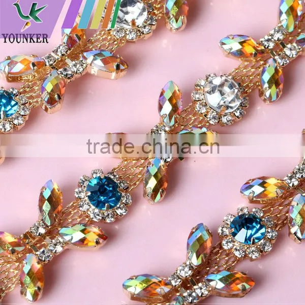 Bling Bling Fashion Latest Fancy Rhinestone Cup Chian For Garments,bags,shoes Decorations YSC03 photo-3