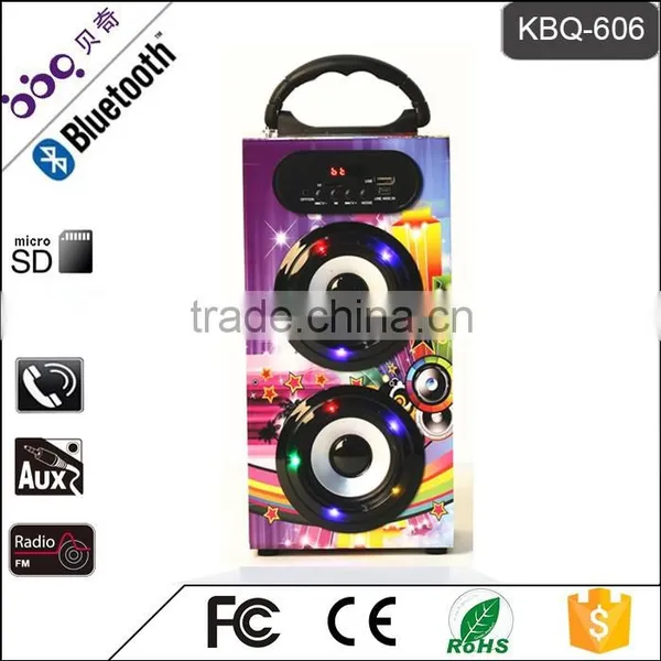 BBQ KBQ-606 10W 1200mAh High Quality Voice Export Wood Body Good Computer Speakers
