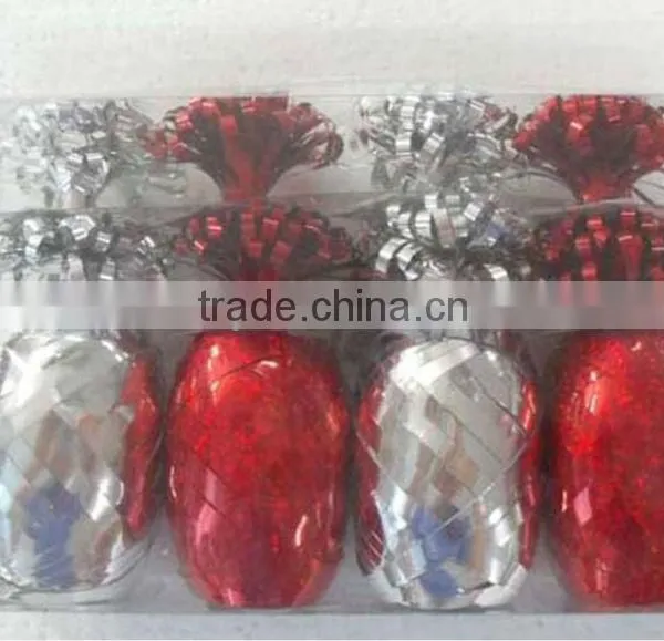 HOT SALE 12PCS Gold/Red Metallic Poly Gift Ribbons Bows Pack, Curling Ribbon Bows photo-4