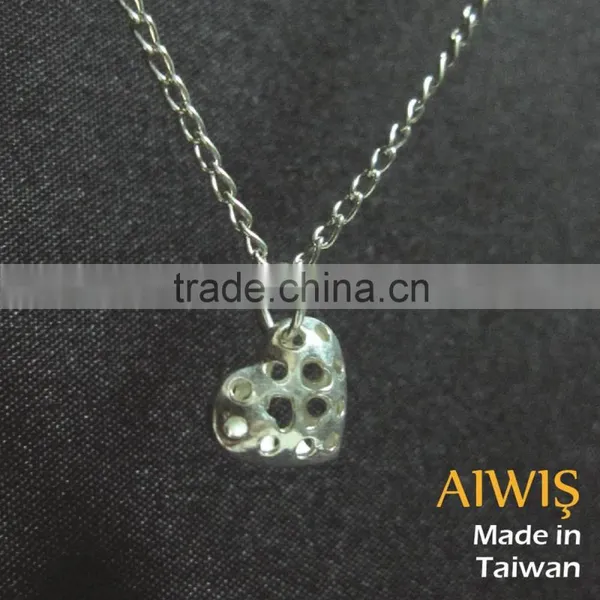 New Creative Design Dotted Heart Silver Necklice Jewelry photo-6