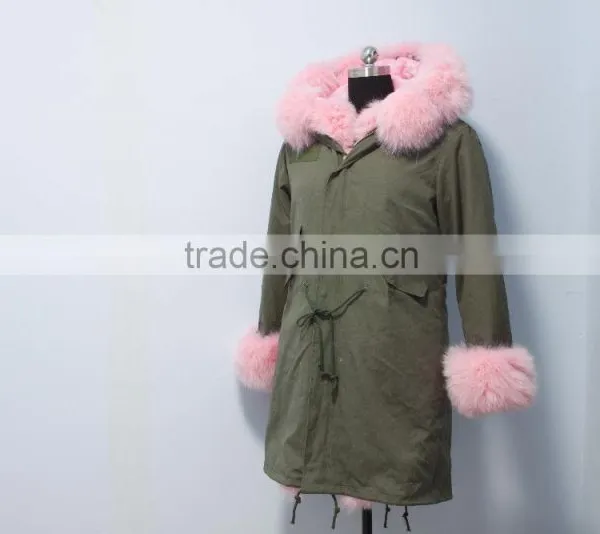 PC09 Army Green Women Long Style Parka Jacket photo-3