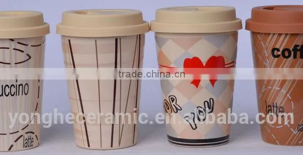 Wholesale Color Glazed Single Walled to go Hot Coffee Travel Mugs