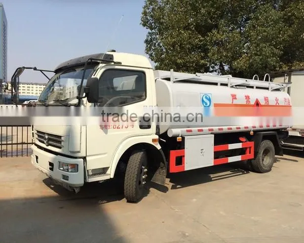 2 Axles Mini Petrol Tanker for Sale 8cbm Diesel Type Fuel Tank Truck Dongfeng Used Oil Trucks photo-2