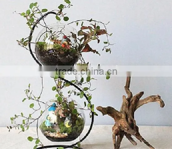 Flower Pots Planters Glass Vase Double Layer Glass Ball Hanging Wedding Decoration /fashion Home Decor Wedding Gift Home Decor