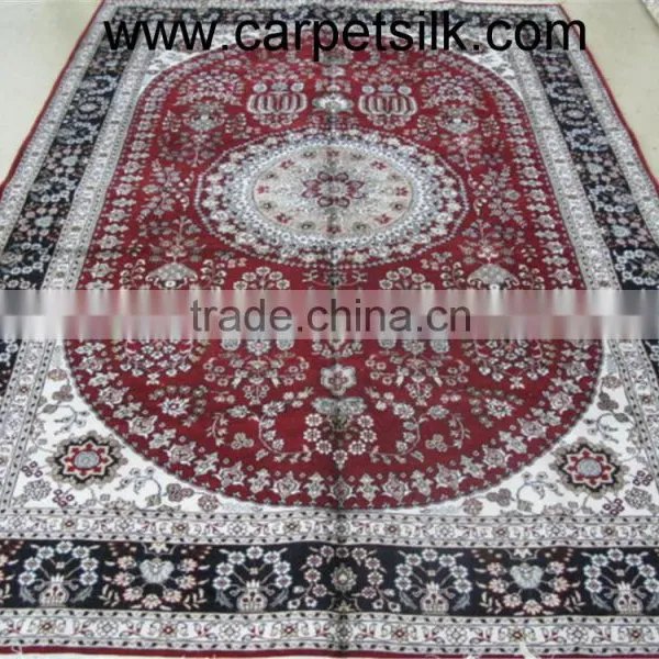Handmade Silk Persian Carpet Hand Knotted Persian Carpet Antique Silk Rugs