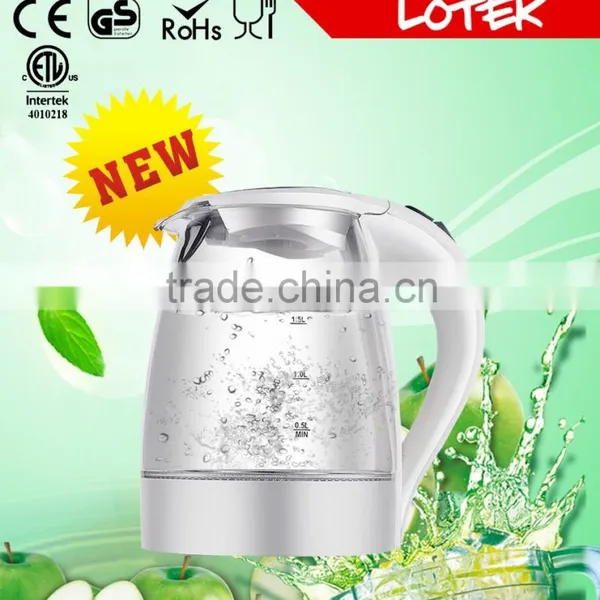 Striking Blue Led Glass Electirc Kettle With 1.7L Volume photo-3