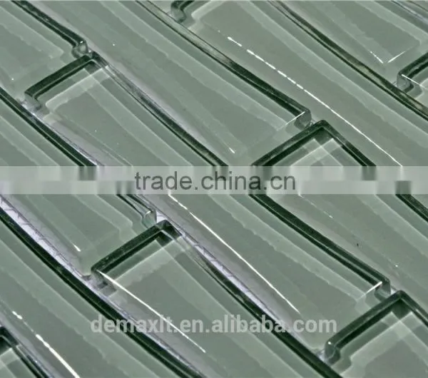 Green Color Bamboo Design Crystal Glass Mosaic for Swimming Pools photo-2