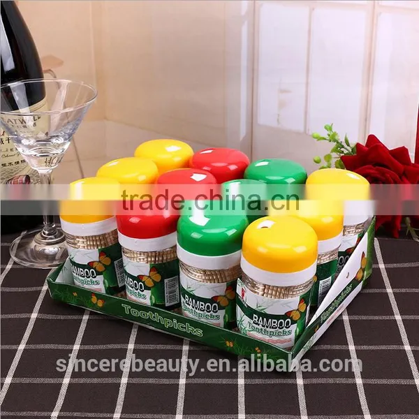 Advanced high-quality goods one-time double portable toothpick/Boxes of bamboo toothpicks