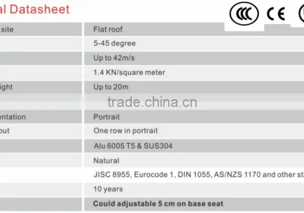 Solar Panel Roof Mounting Brackets For Pv Modules Solar Mounting Rail Tripod II photo-3