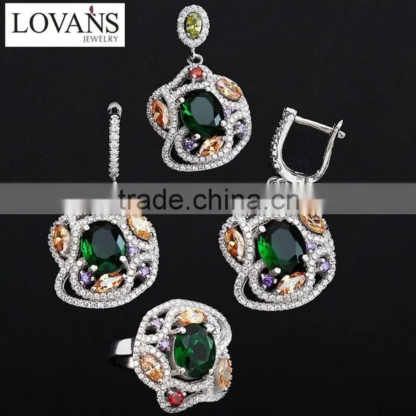 Customize 925 Silver Earrings Set Wedding Decoration Fashion Jewelry TZ-0212 photo-5
