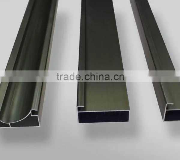 6063T5/6061T6 Aluminum Glass Curtain Wall Frame Extrusion With Anodized Silver photo-5