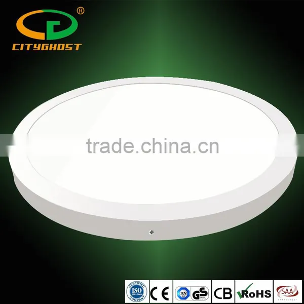 White Frame 36W 85LM/W 600MM Big Size Surface Mounted Round LED Panel photo-2