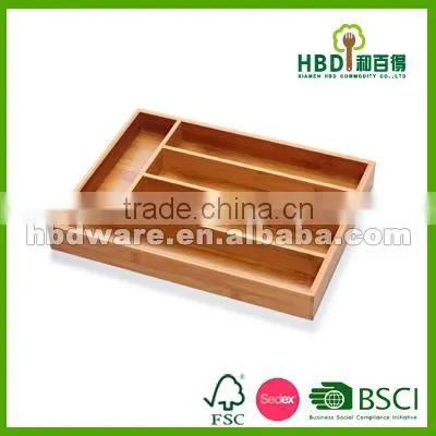 Bamboo Kitchen Cutlery Tray,bamboo Organizer,wood Cutlery Tray Wholesale photo-2