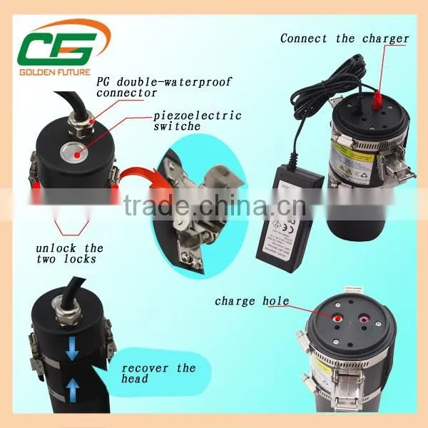 Li-ion Battery Led Diving Flashlight With Car Adapter photo-3