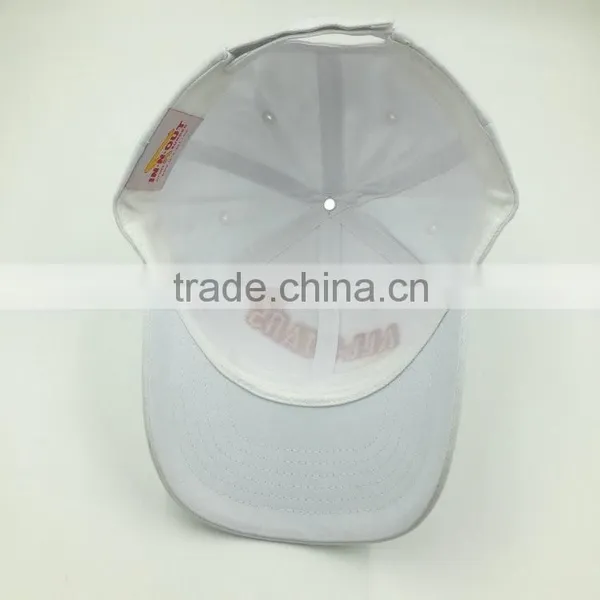 100% Cotton Custom Design White Color Baseball Cap With Embroidered Logo photo-4