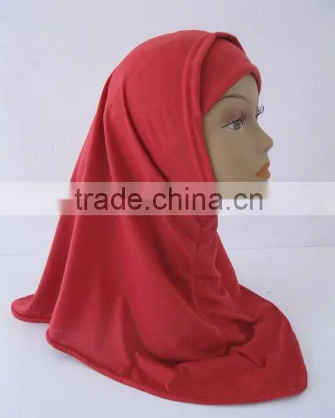 Two Pieces Hijab, Arabic Wear Solid Color G-SD163# photo-5