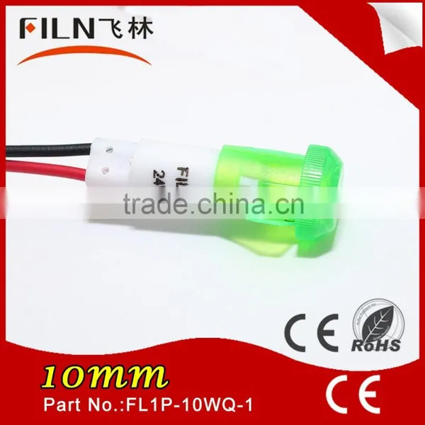 10mm 12v Oven Led Indicator Lighting With LED Bulb Pilot Signal Lamp 18.5cm Wire