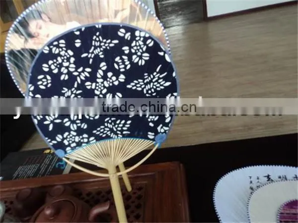 High Quality Print on Paper Tool Bamboo Handle Fans Use photo-5