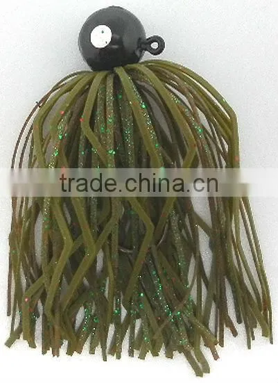 Jig Head Lure; Jig Head With Rubber Skirt